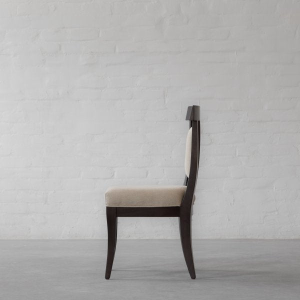 Fabric Dining Chairs with Wooden Frame Base -
