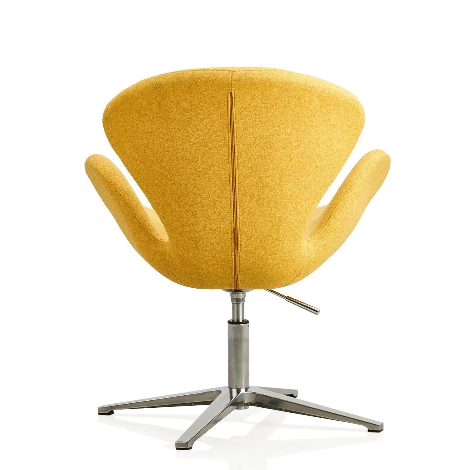 Fabric Lounge Chair With Metal Chrome Base -