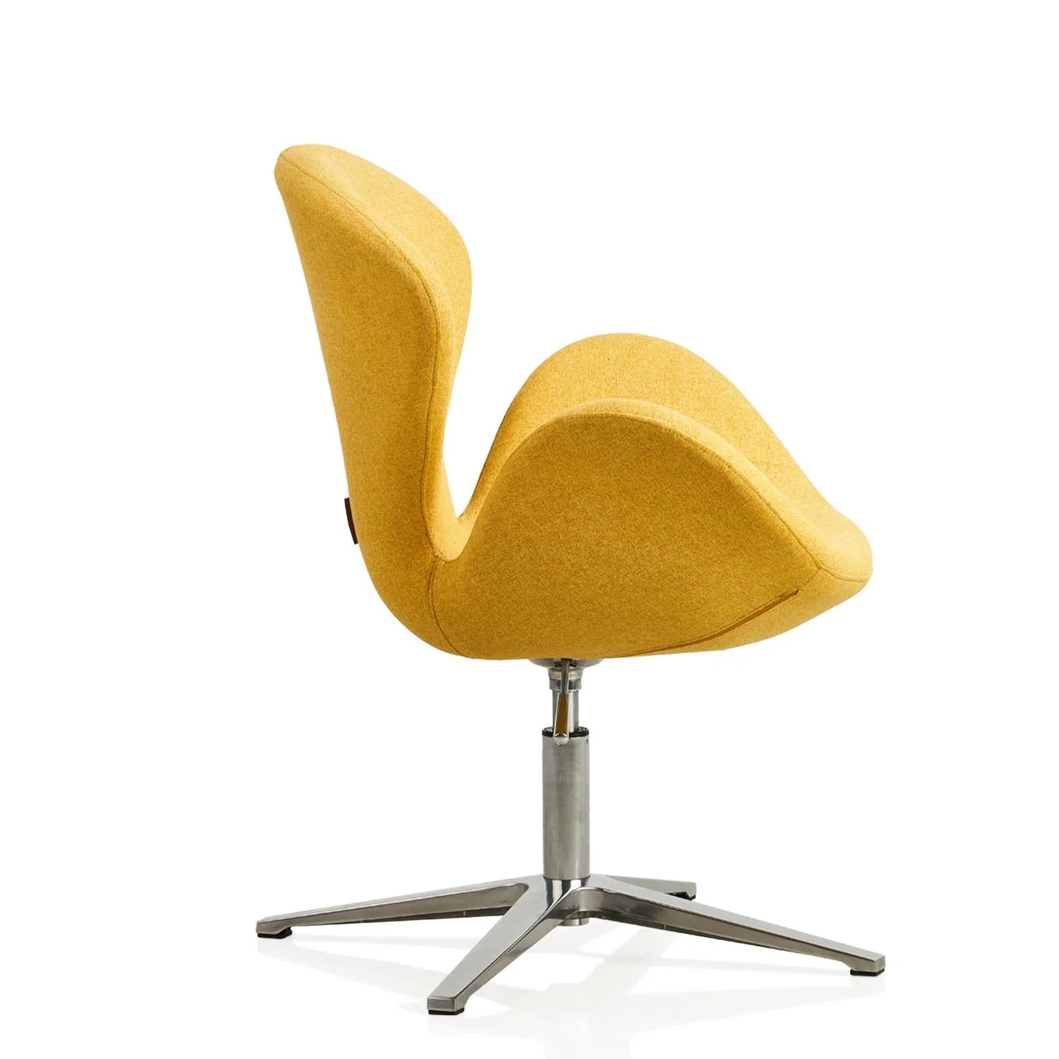 Fabric Lounge Chair With Metal Chrome Base -