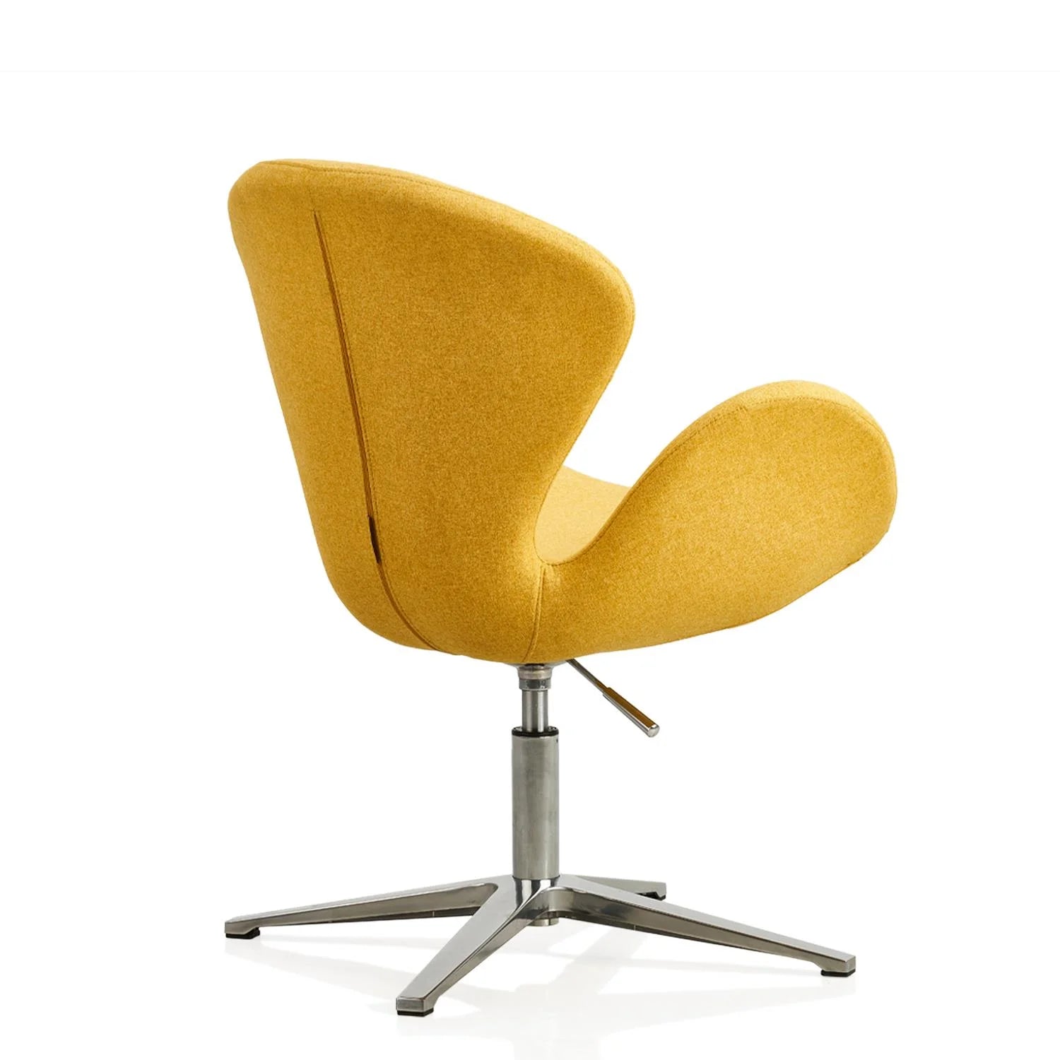 Fabric Lounge Chair With Metal Chrome Base -