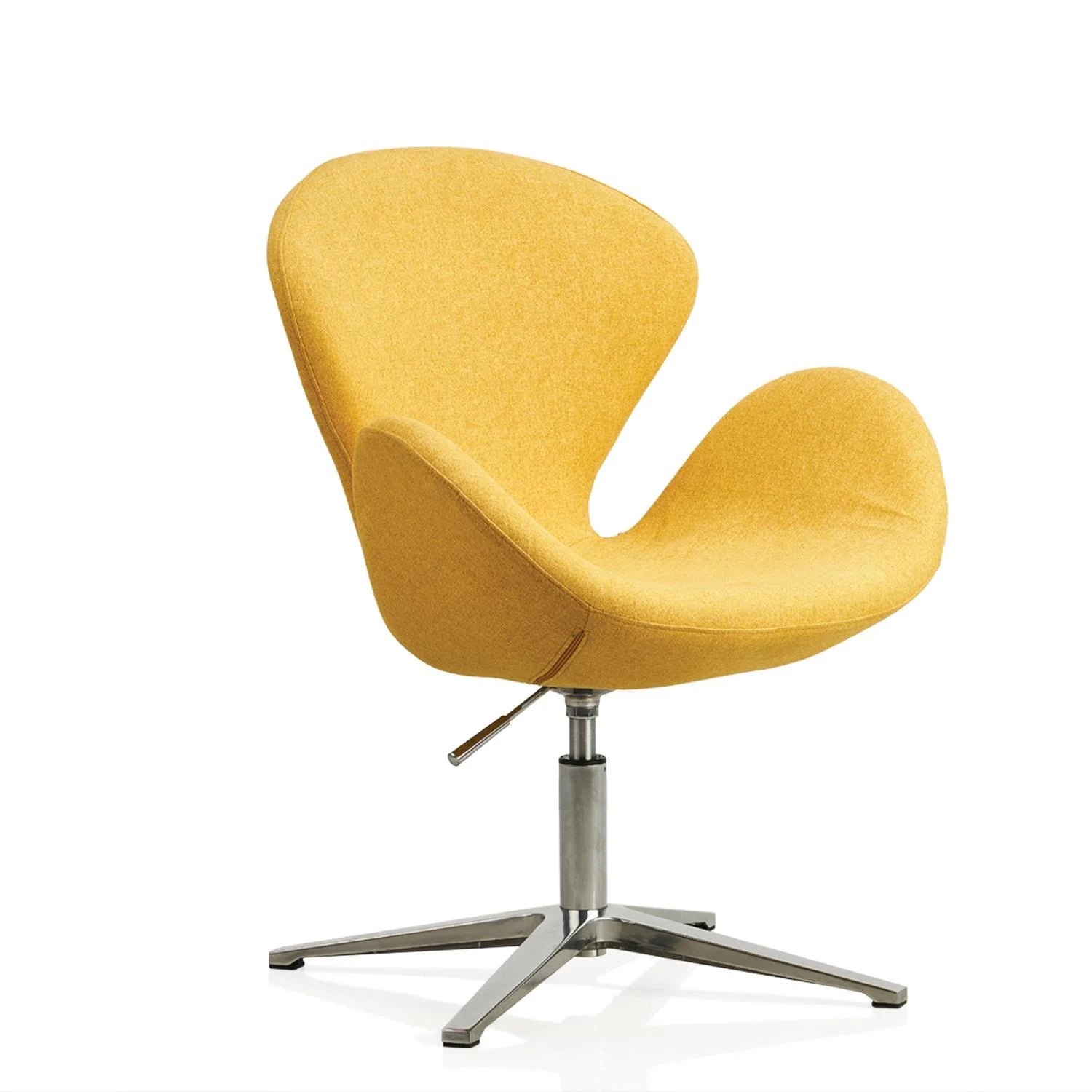 Fabric Lounge Chair With Metal Chrome Base -
