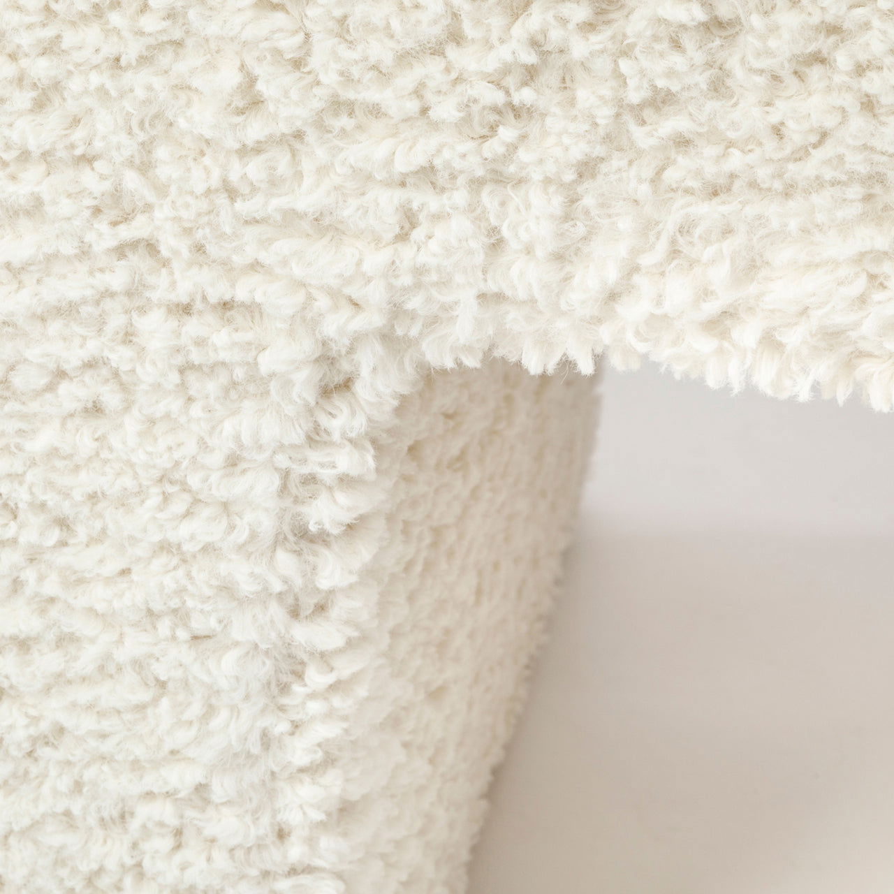 Fabric Upholstery & Wooden Pouffe -