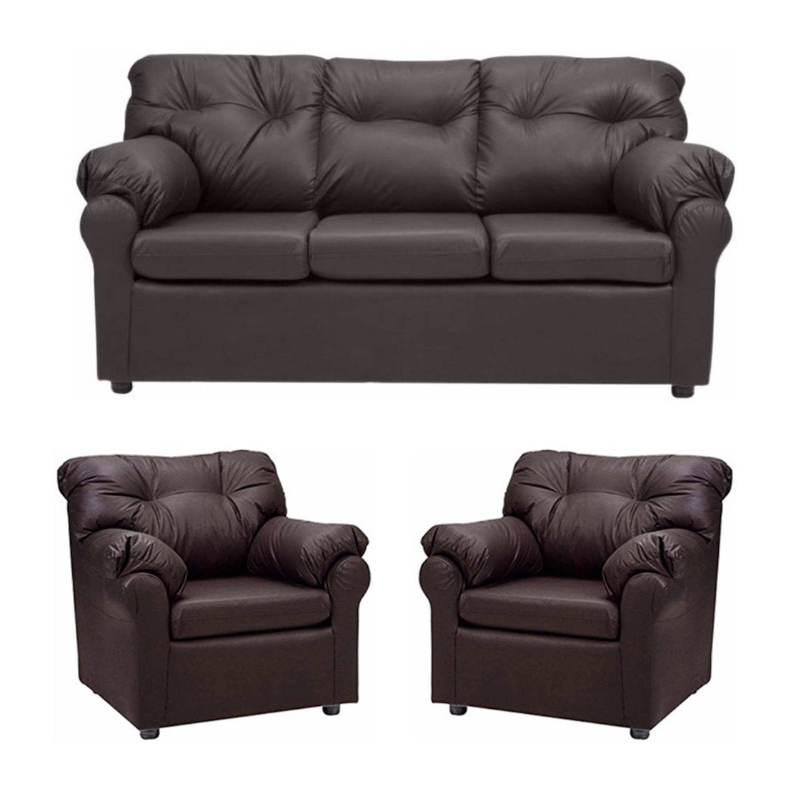 Five Seater Sofa Set With Solid Wooden Frame -