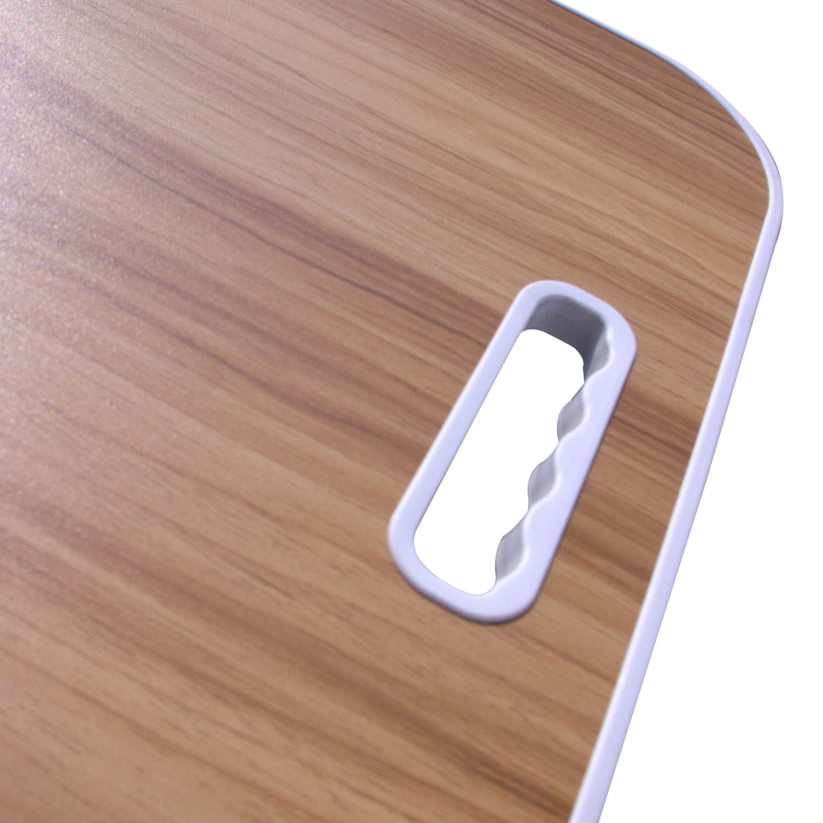 Foldable Laptop Table with Cup Holder and Tablet Groove -