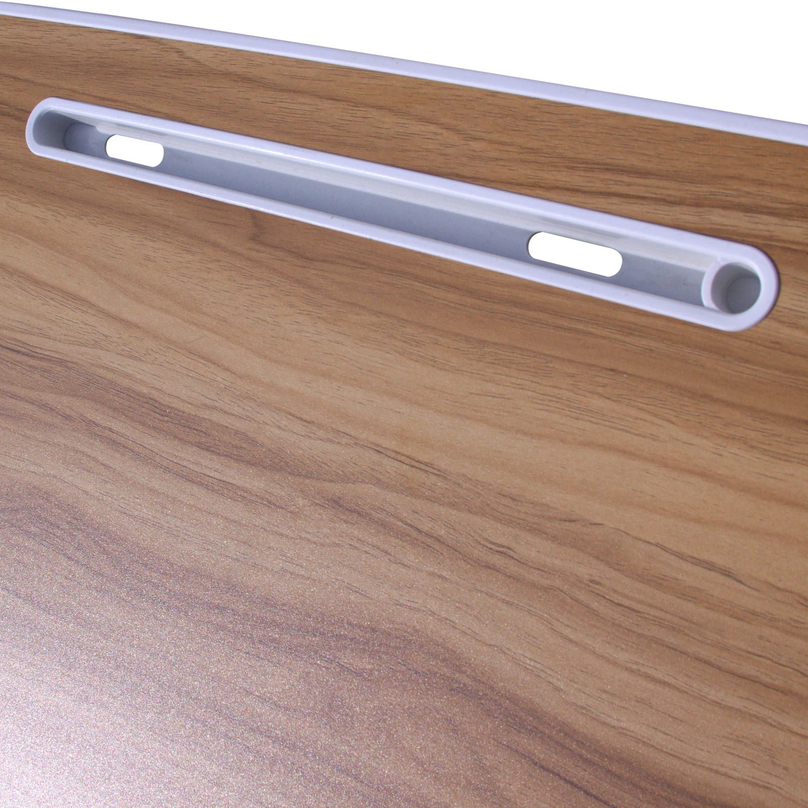 Foldable Laptop Table with Cup Holder and Tablet Groove -