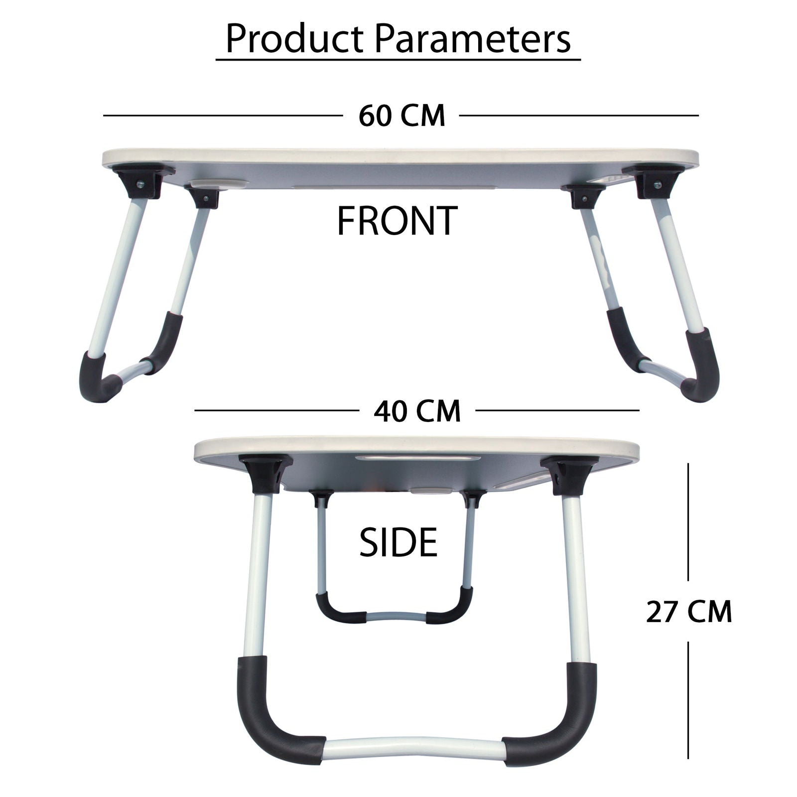 Foldable Laptop Table with Cup Holder and Tablet Groove Pack of 6 -