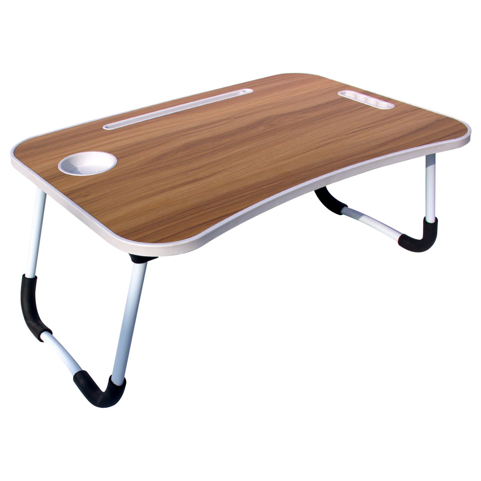 Foldable Laptop Table with Cup Holder and Tablet Groove Pack of 6 -