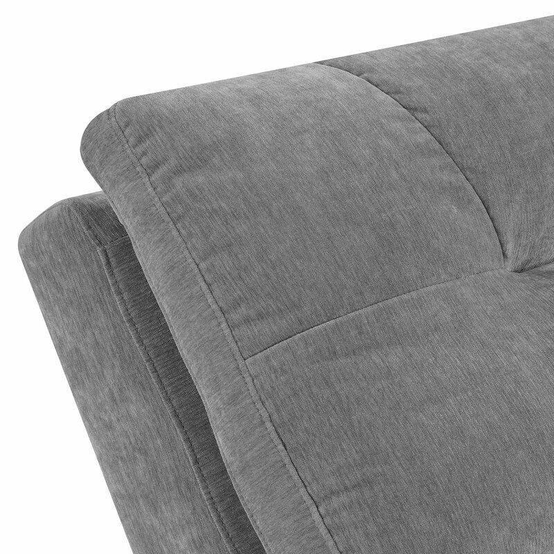 Chaise Lounge Chair For Home Furniture Upholstered in Velvet Cozy and Stylish, Comfortable Durable Design for Living Room Or Office -Dark Grey