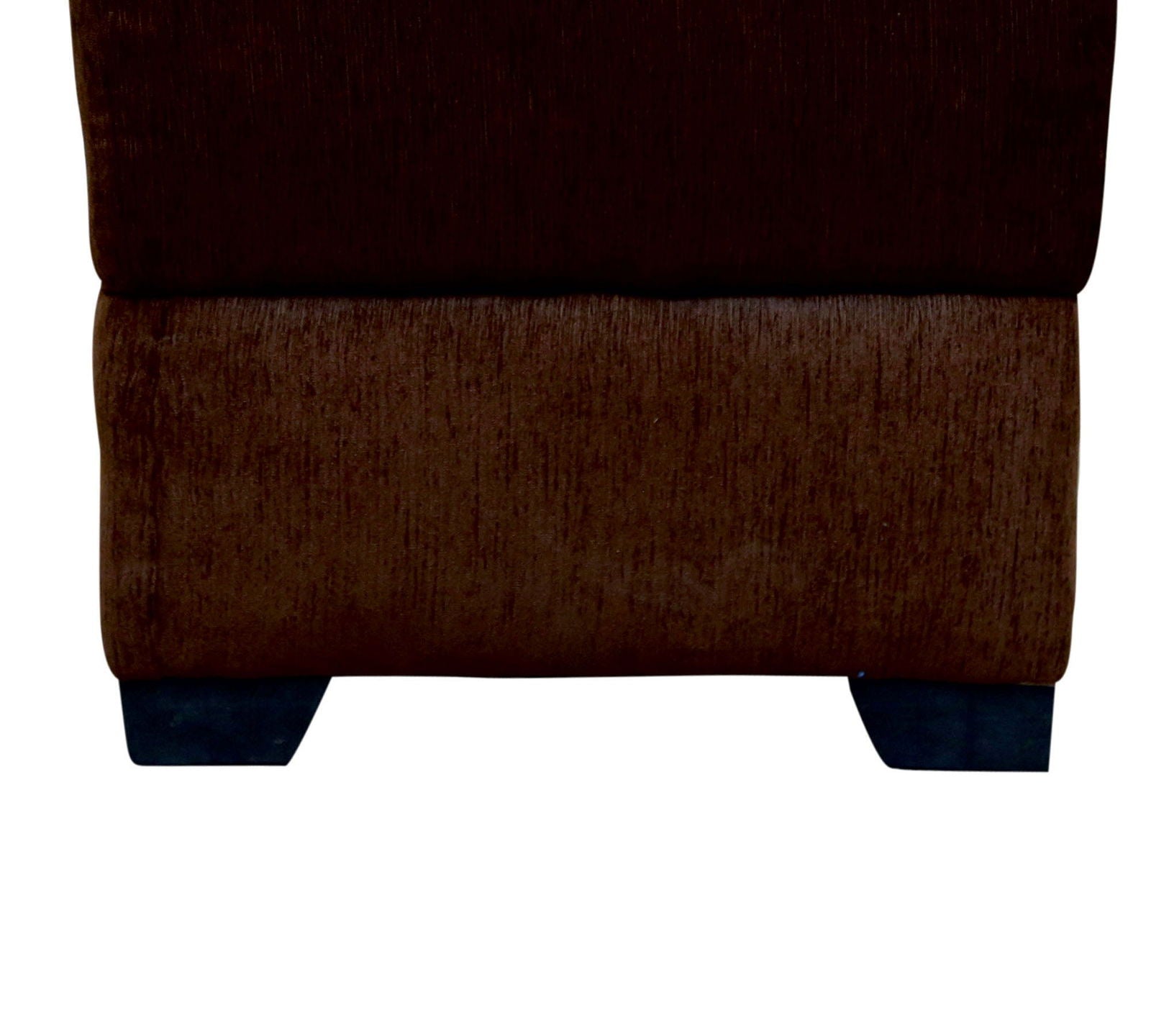 Fully Cushioned Cotton Fabric Pouffe with Wooden Legs -