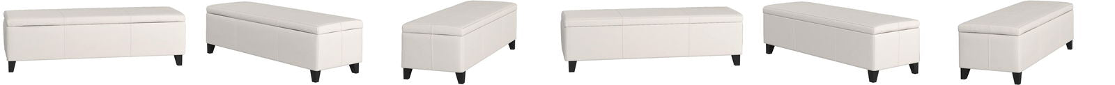 Fully Cushioned Fabric Ottoman with Storage -