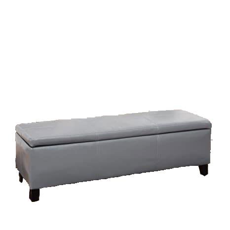 Fully Cushioned Fabric Ottoman with Storage -