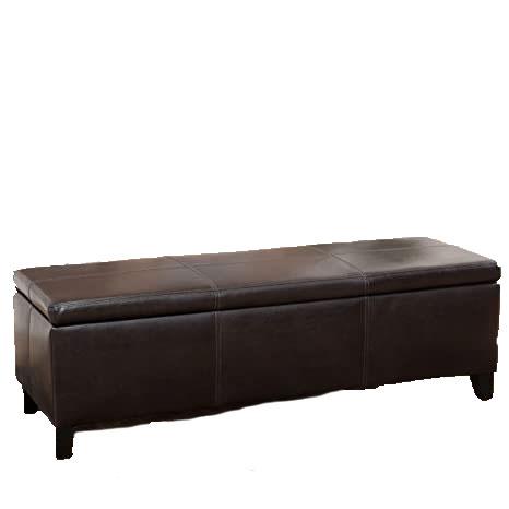 Fully Cushioned Fabric Ottoman with Storage -