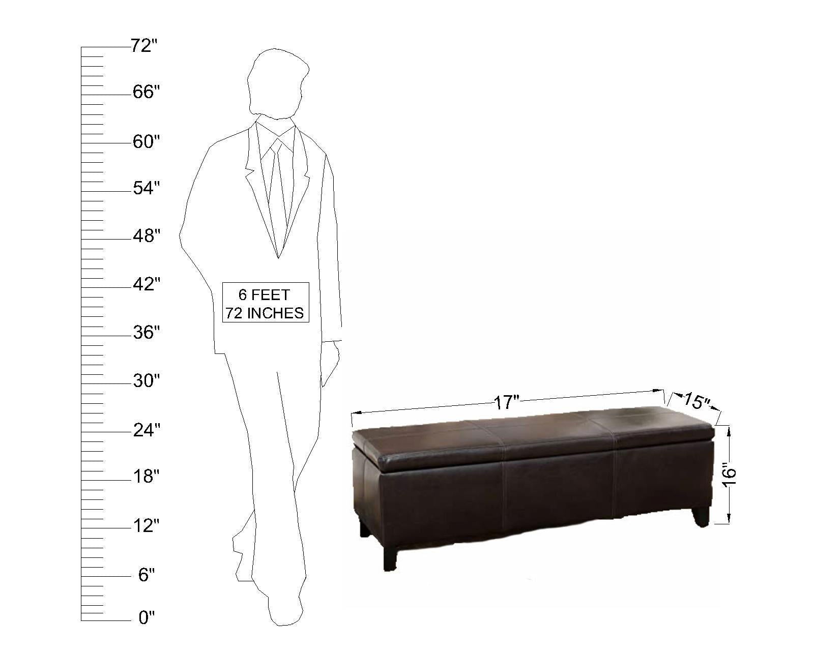 Fully Cushioned Fabric Ottoman with Storage -