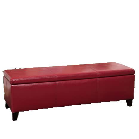 Fully Cushioned Fabric Ottoman with Storage -