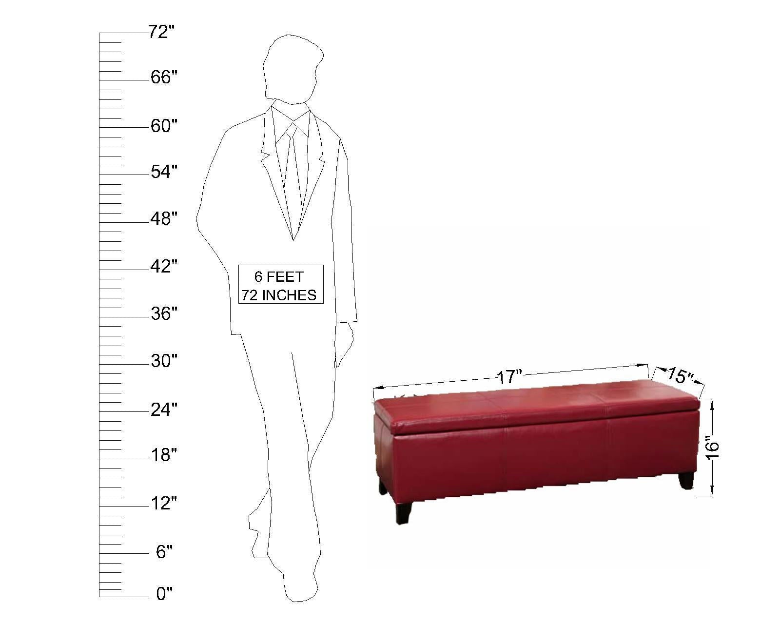 Fully Cushioned Fabric Ottoman with Storage -