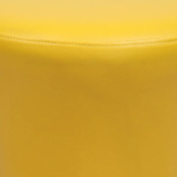 Fully Cushioned Leatherette Pouffe with Wooden Legs -
