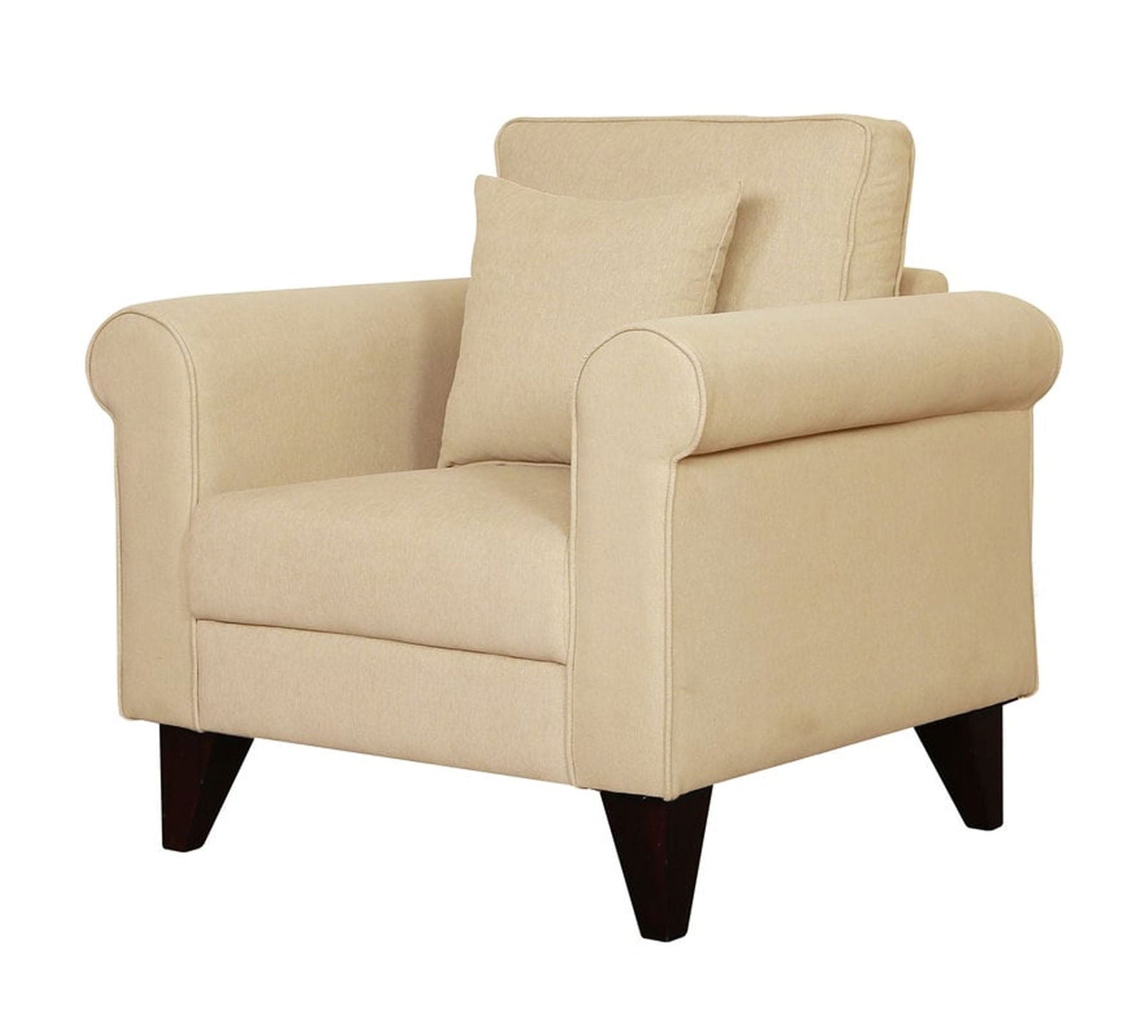 Fully Cushioned Lounge Chair with Cushion for Living Room -