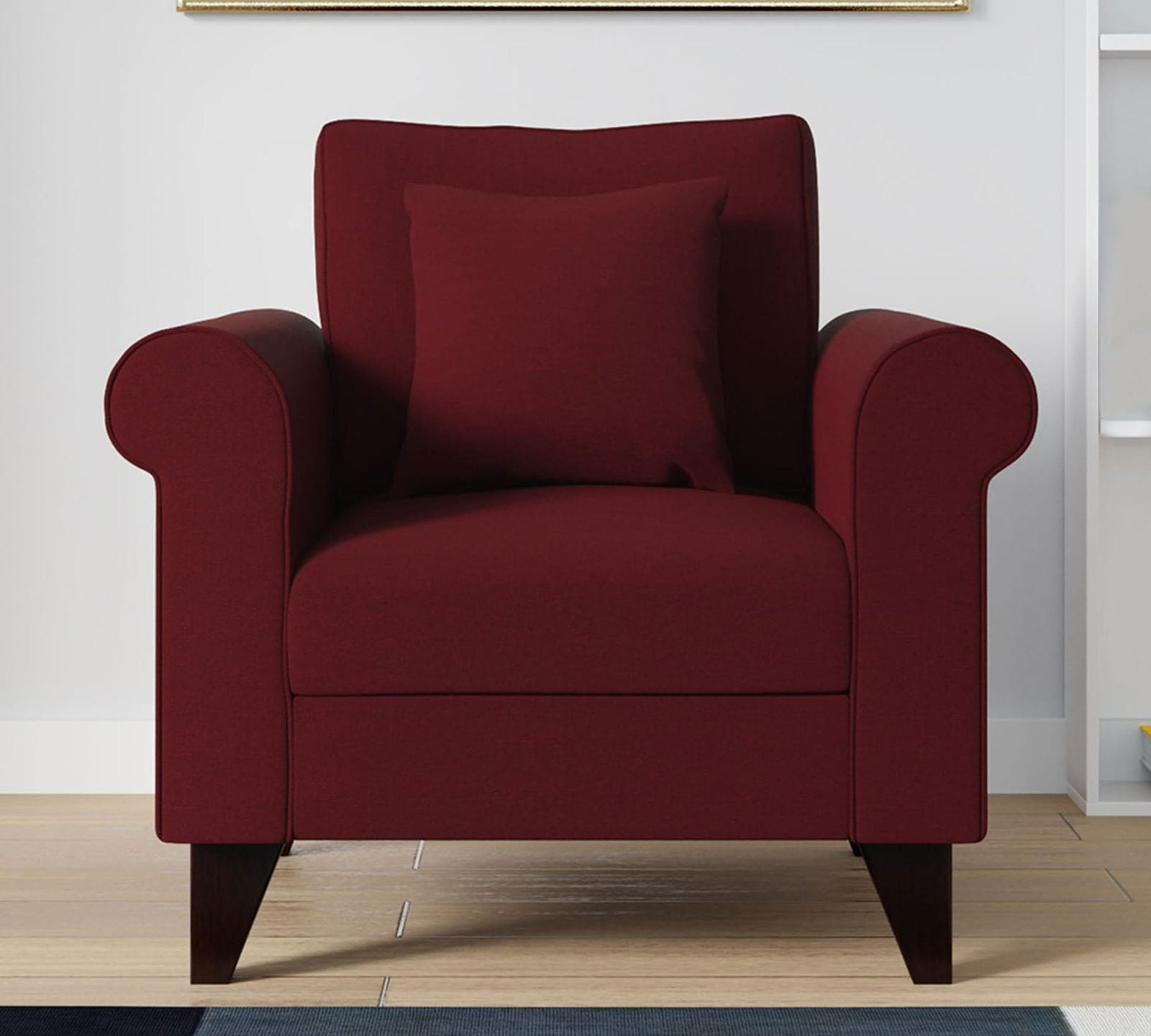 Fully Cushioned Lounge Chair with Cushion for Living Room -
