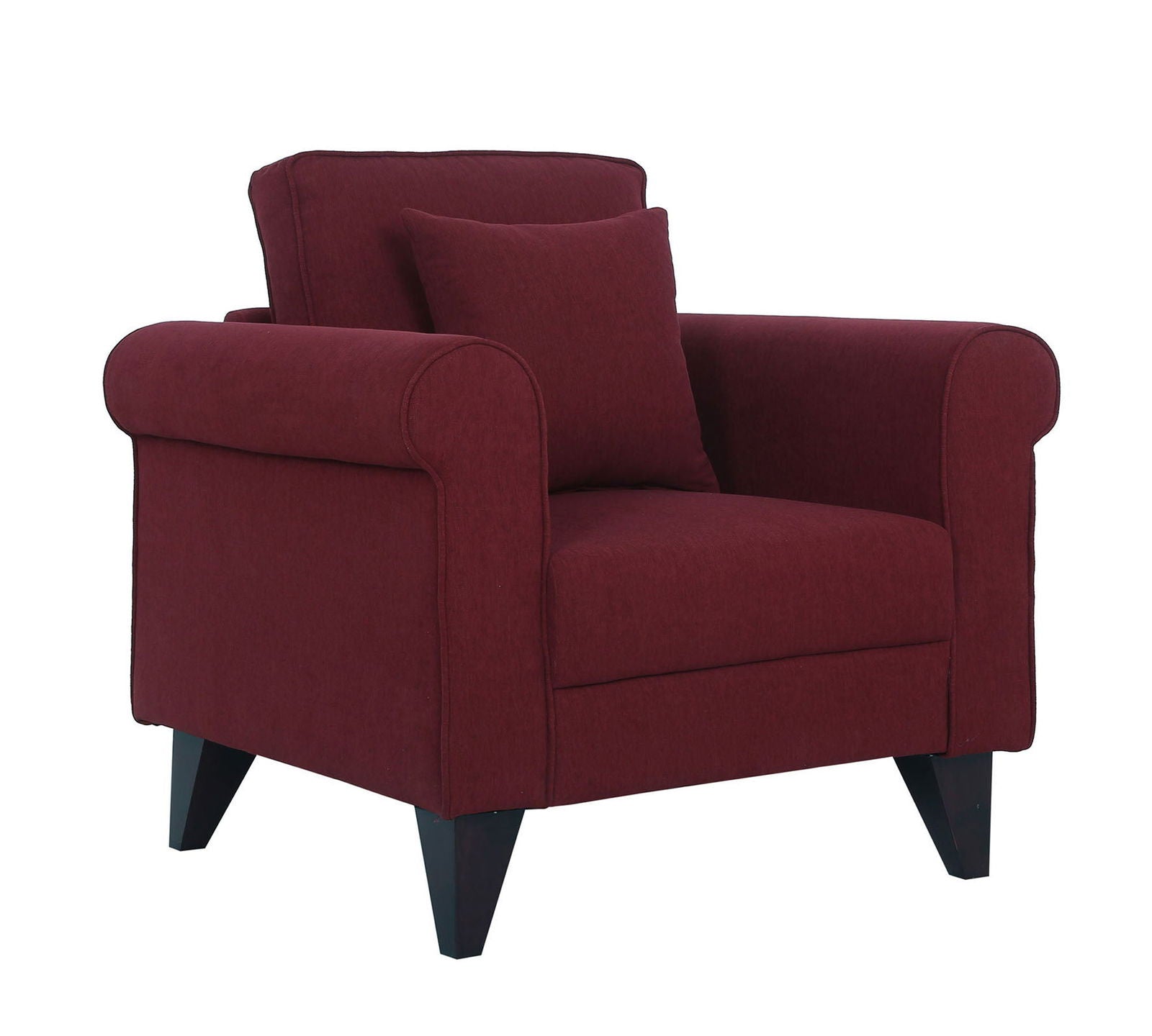 Fully Cushioned Lounge Chair with Cushion for Living Room -