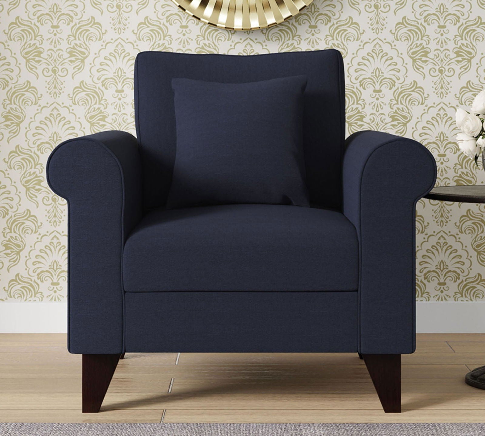 Fully Cushioned Lounge Chair with Cushion for Living Room -