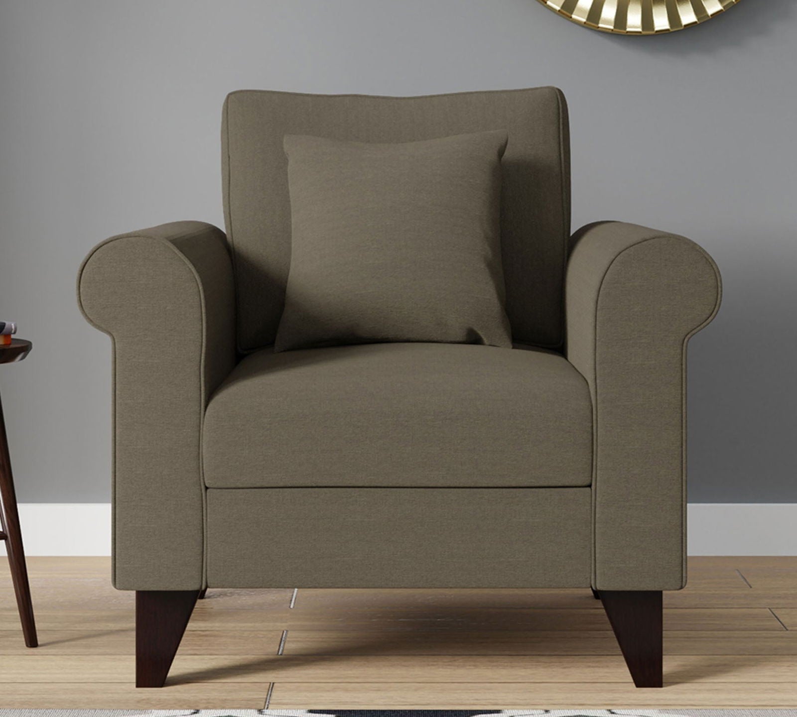 Fully Cushioned Lounge Chair with Cushion for Living Room -