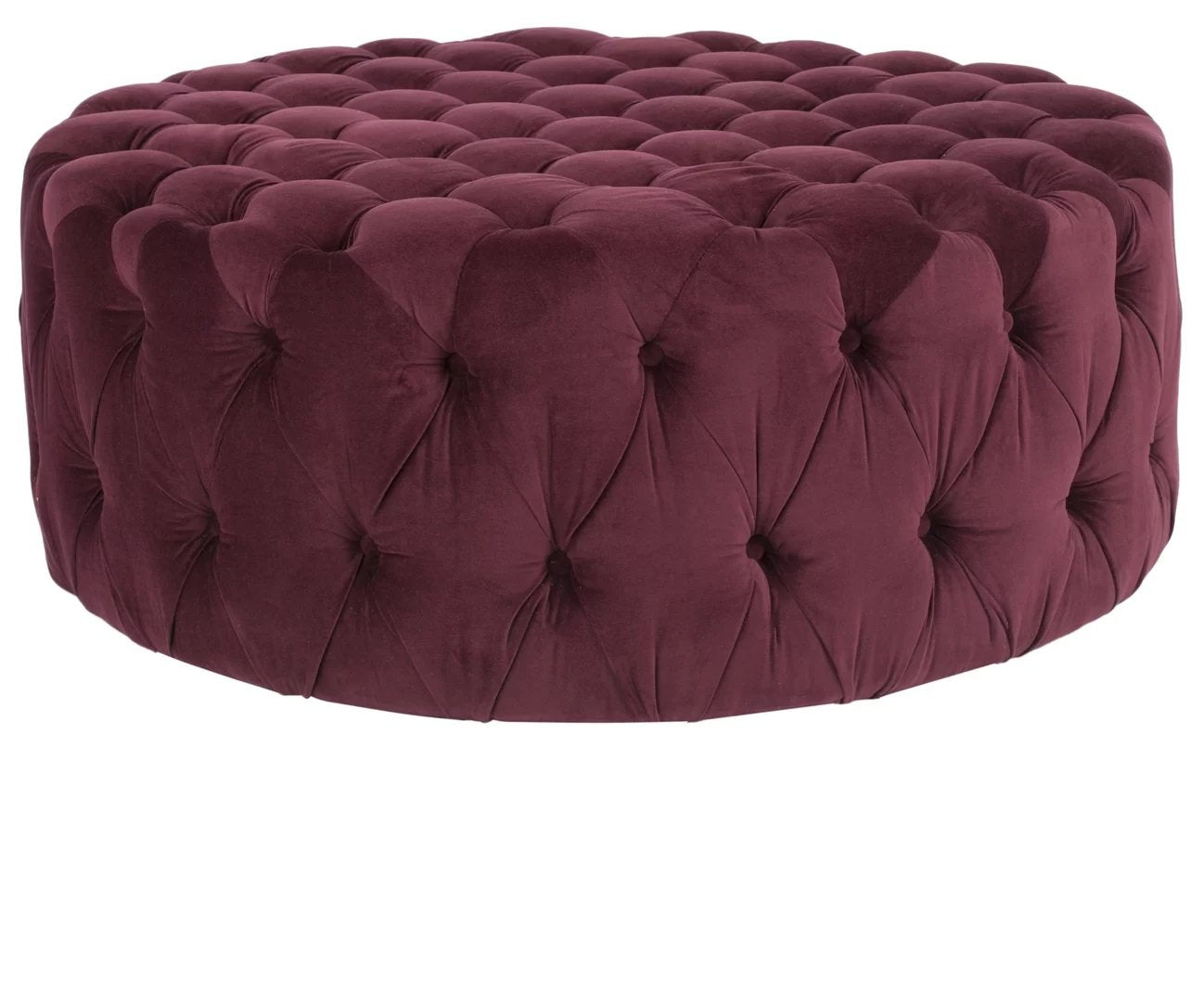 Fully Cushioned Suede Finish Ottoman -