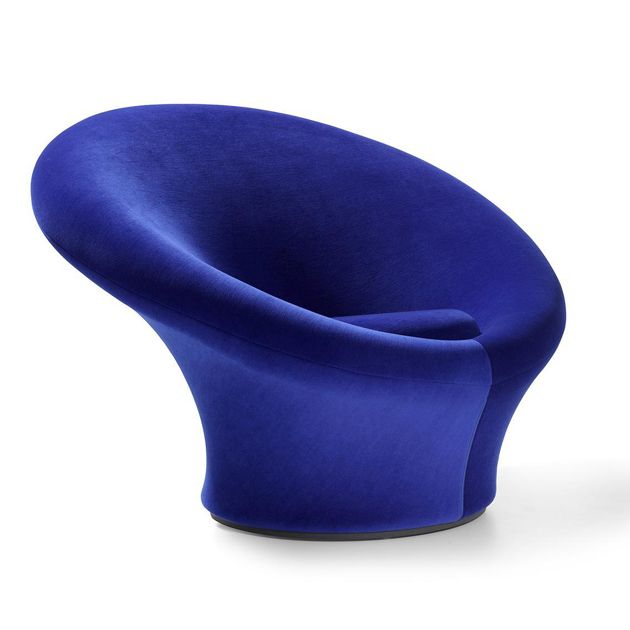 Fully Cushioned Velvet Pouffe with Wooden Frame -