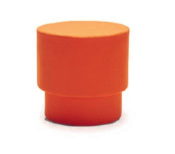 Fully Cushioned Wooden Base Fabric Pouffe -