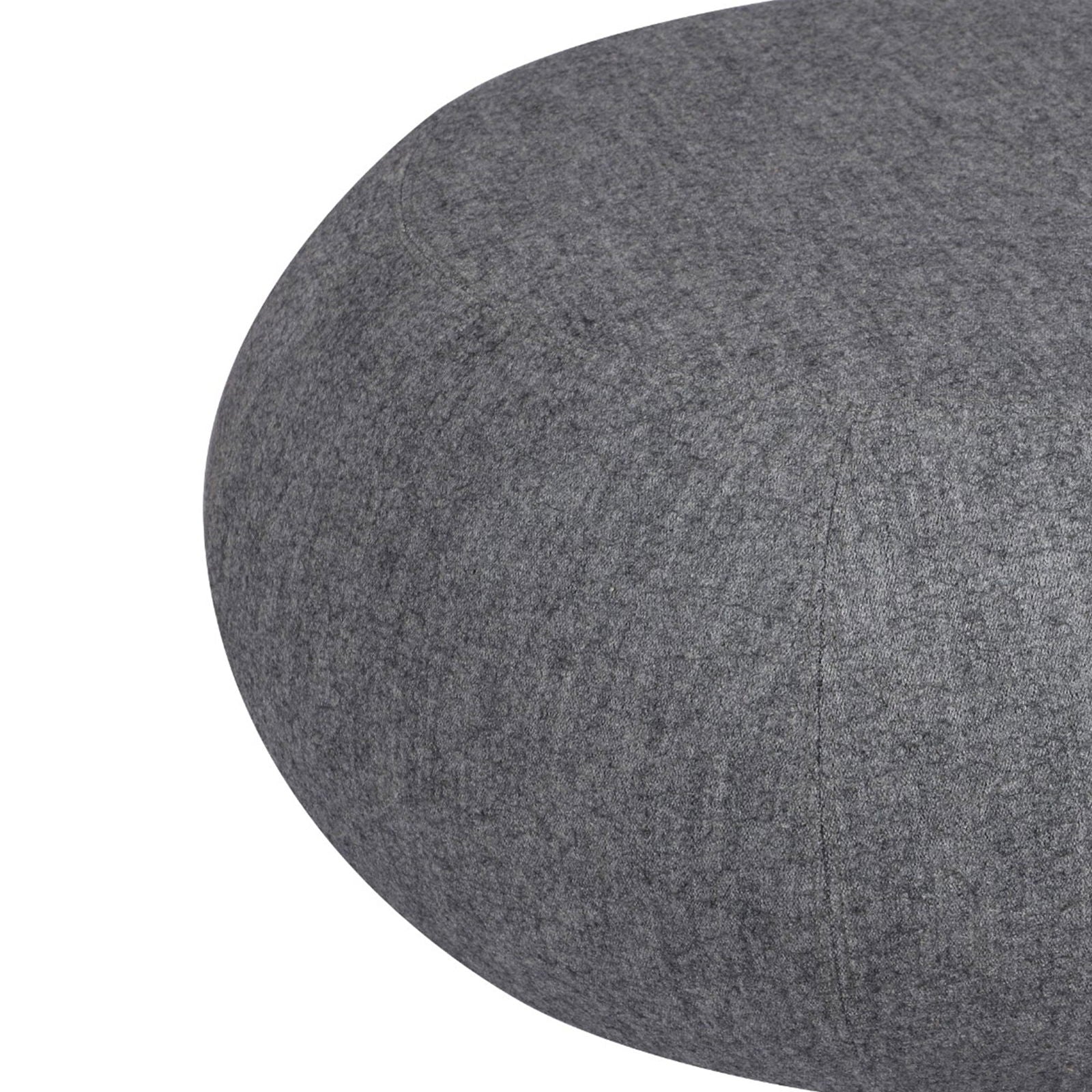 Fully Cushioned Wooden Frame Cotton Fabric Pouffe -