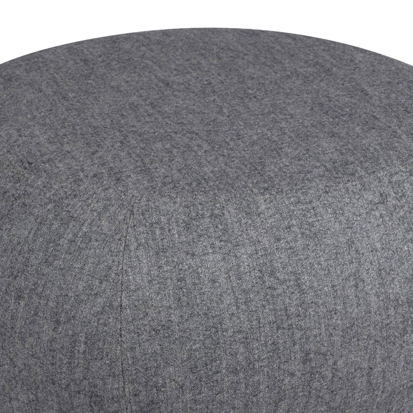 Fully Cushioned Wooden Frame Cotton Fabric Pouffe -