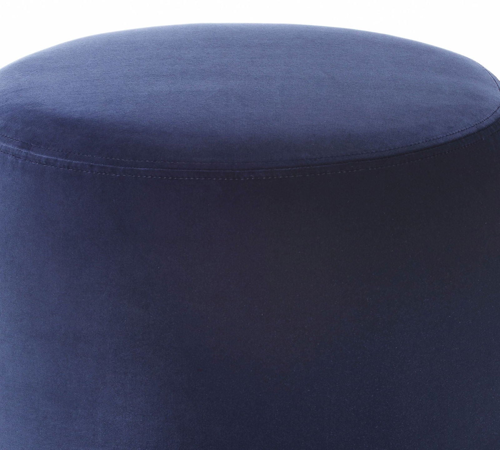 Fully Cushioned Wooden Frame Suede Finish Pouffe -