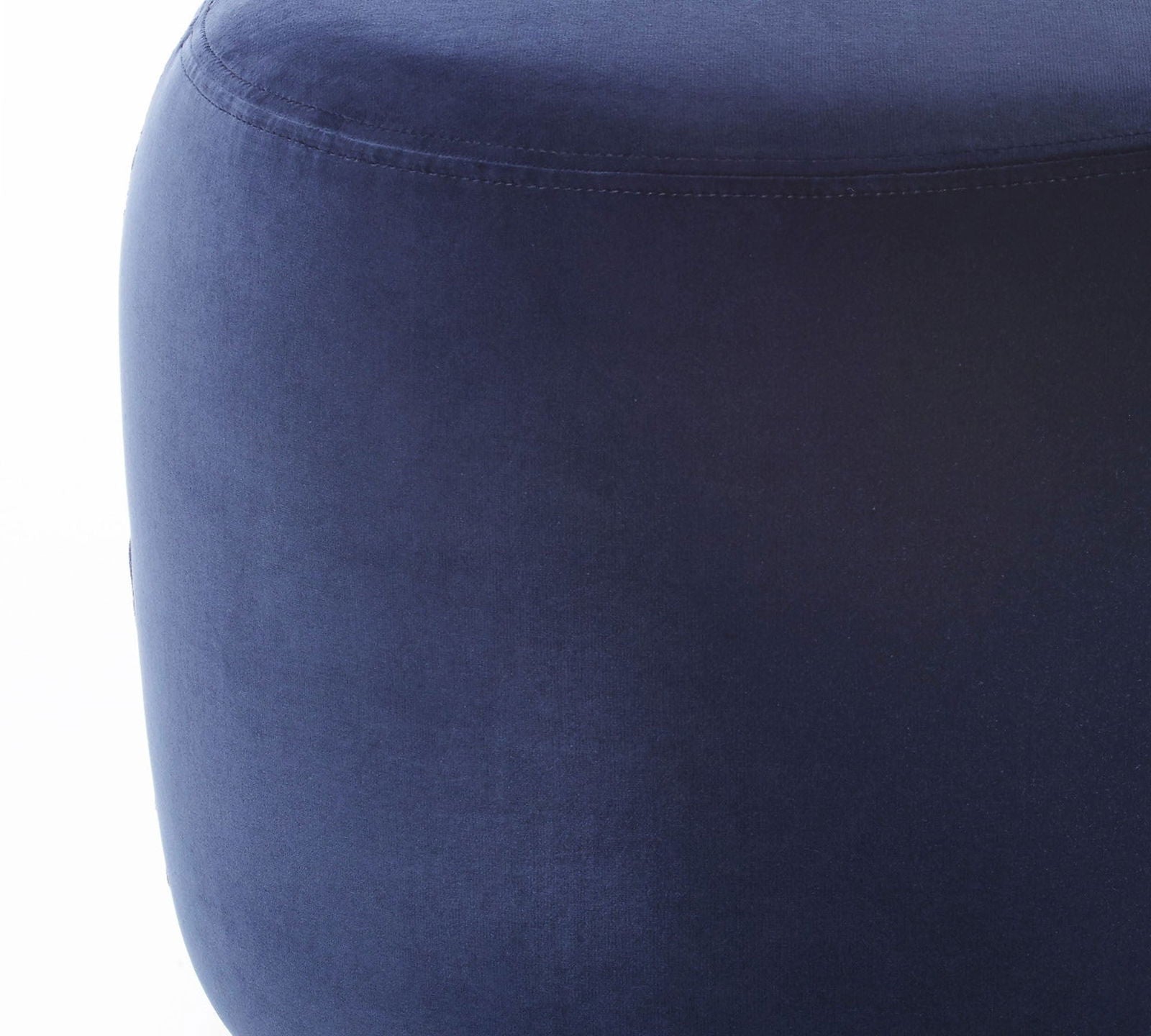 Fully Cushioned Wooden Frame Suede Finish Pouffe -