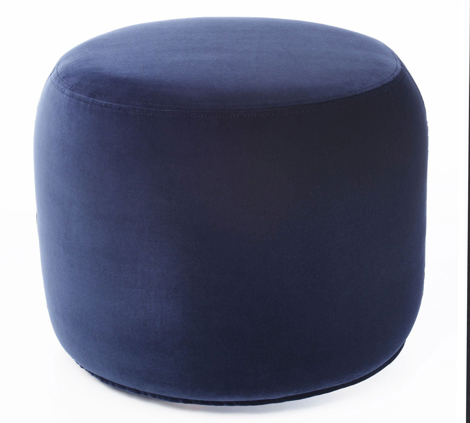 Fully Cushioned Wooden Frame Suede Finish Pouffe -