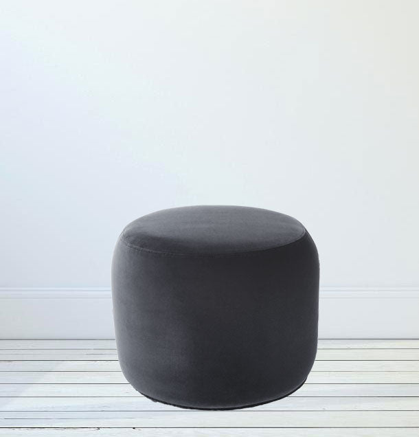 Fully Cushioned Wooden Frame Suede Finish Pouffe -