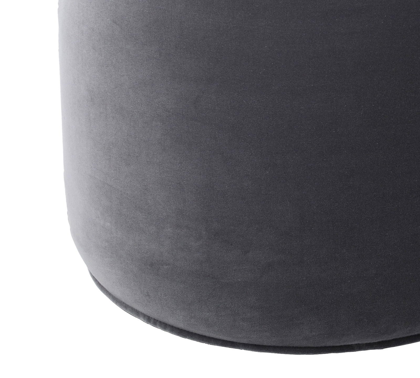 Fully Cushioned Wooden Frame Suede Finish Pouffe -