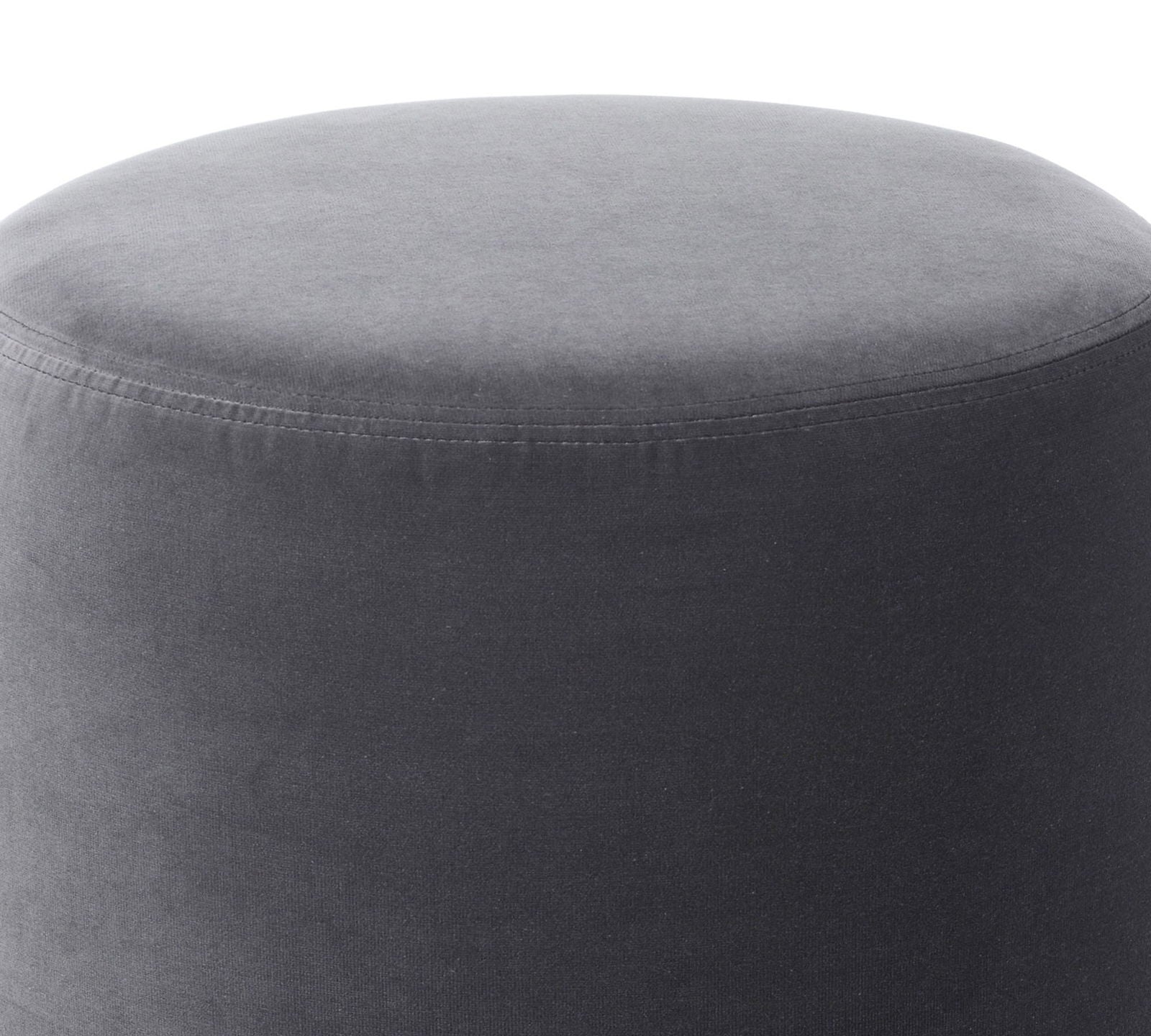 Fully Cushioned Wooden Frame Suede Finish Pouffe -