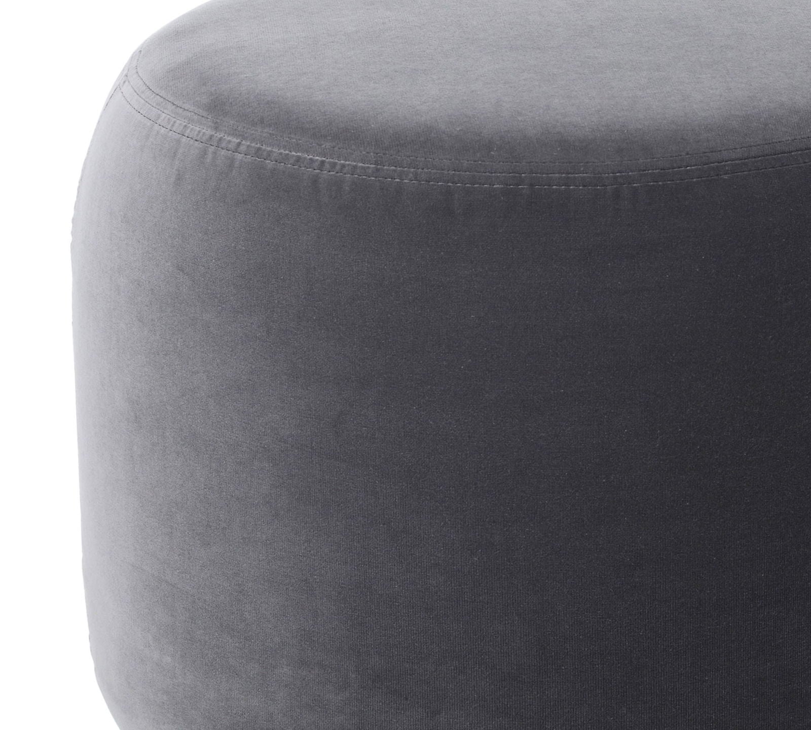 Fully Cushioned Wooden Frame Suede Finish Pouffe -