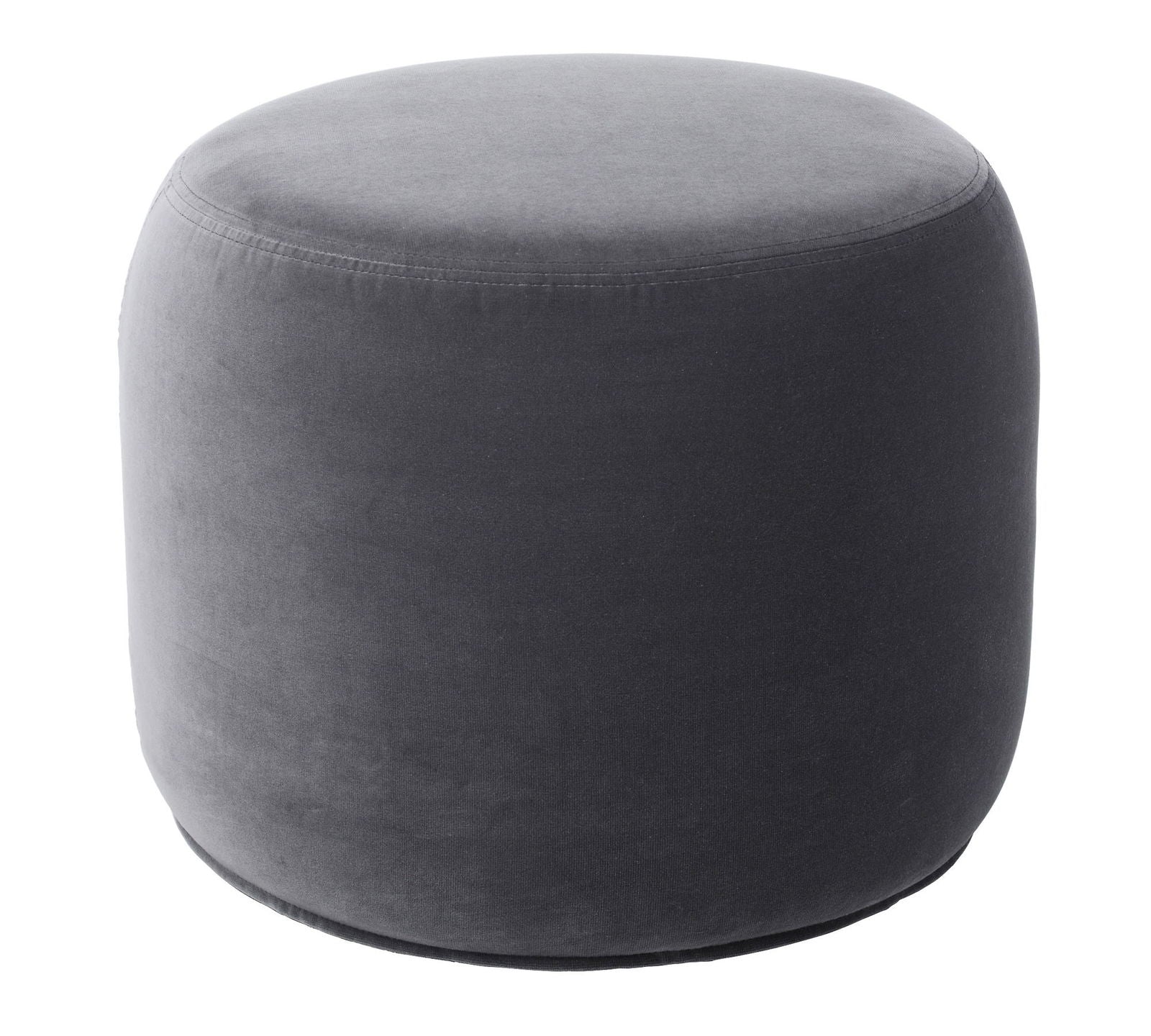 Fully Cushioned Wooden Frame Suede Finish Pouffe -