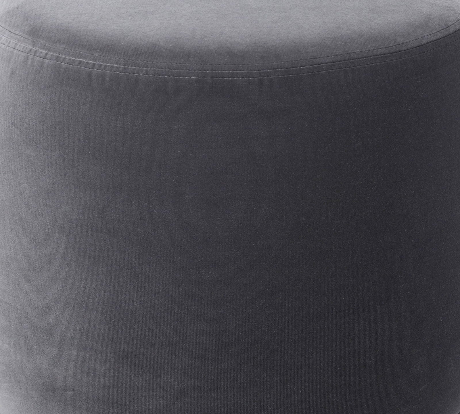 Fully Cushioned Wooden Frame Suede Finish Pouffe -