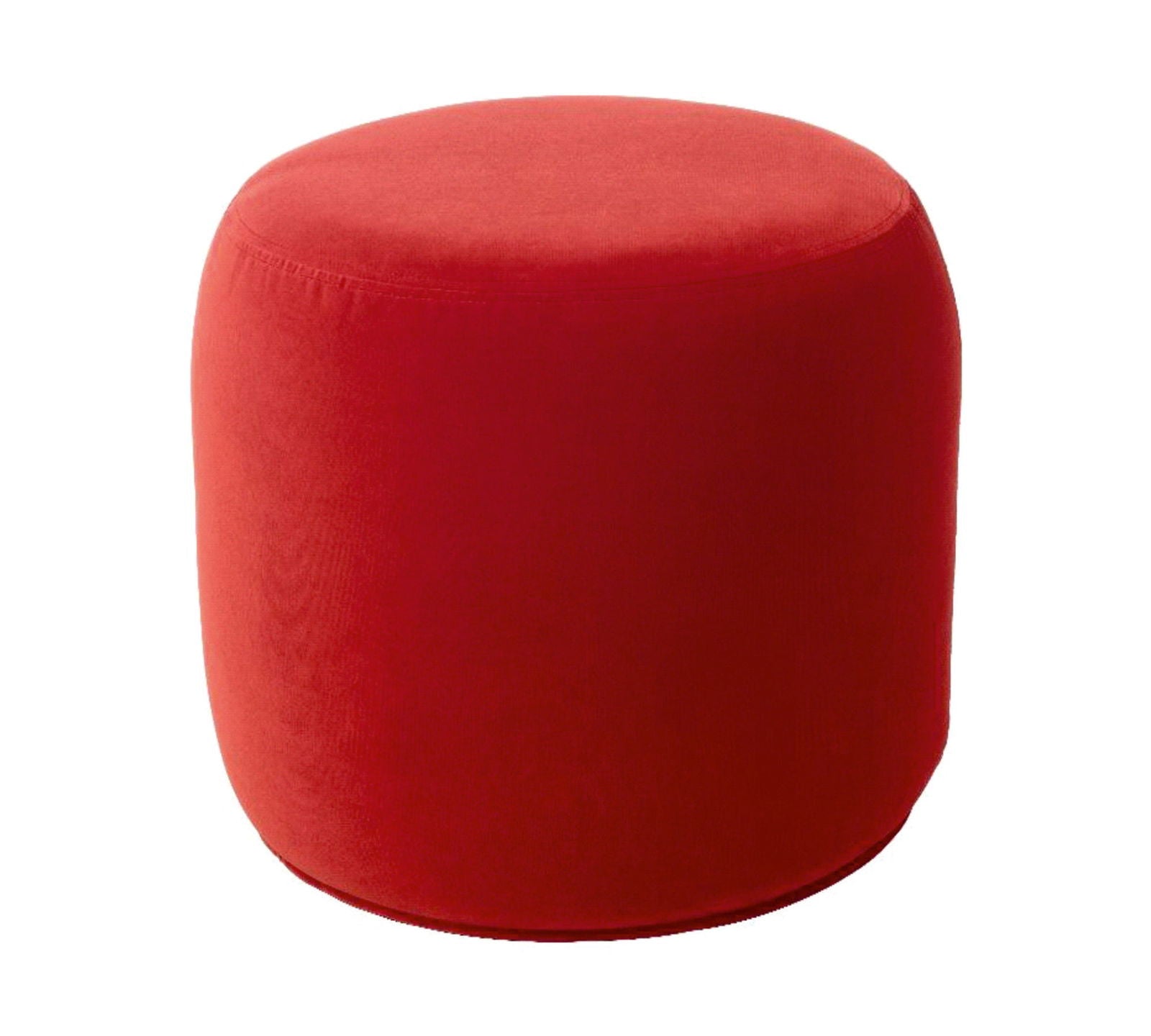 Fully Cushioned Wooden Frame Suede Finish Pouffe -