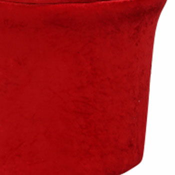 Fully Cushioned Wooden Frame Velvet Pouffe with Storage -