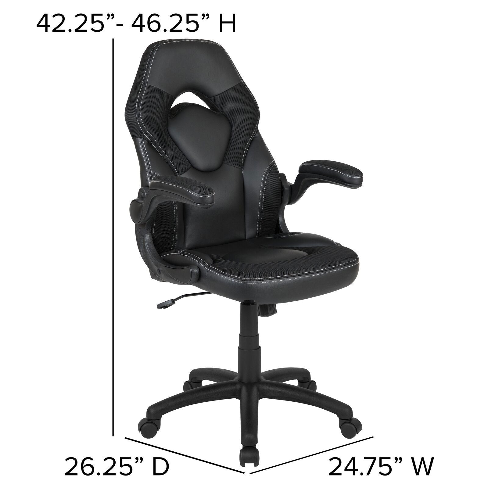 Gaming Chair with Nylon Caster Swivel & Wheel Base -