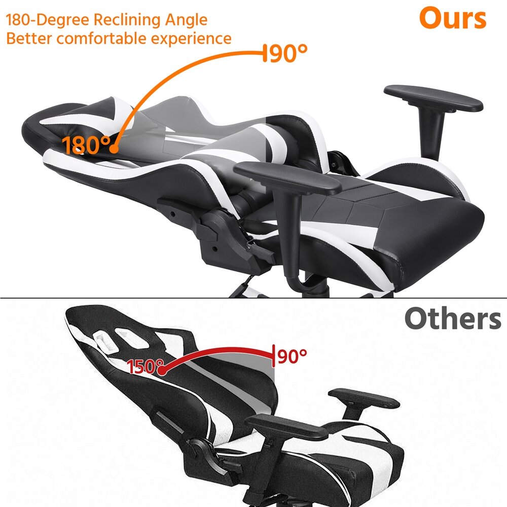 Gaming Chair with Nylon Caster Swivel & Wheel Base -