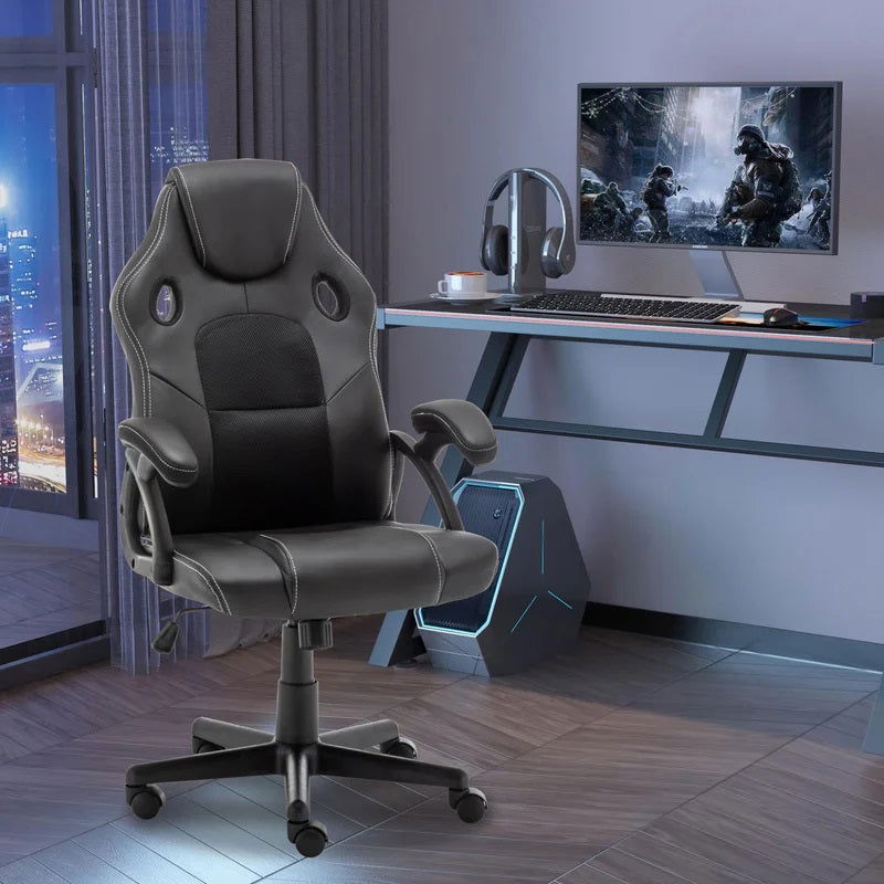 Gaming Chair with Nylon Caster Swivel & Wheel Base -