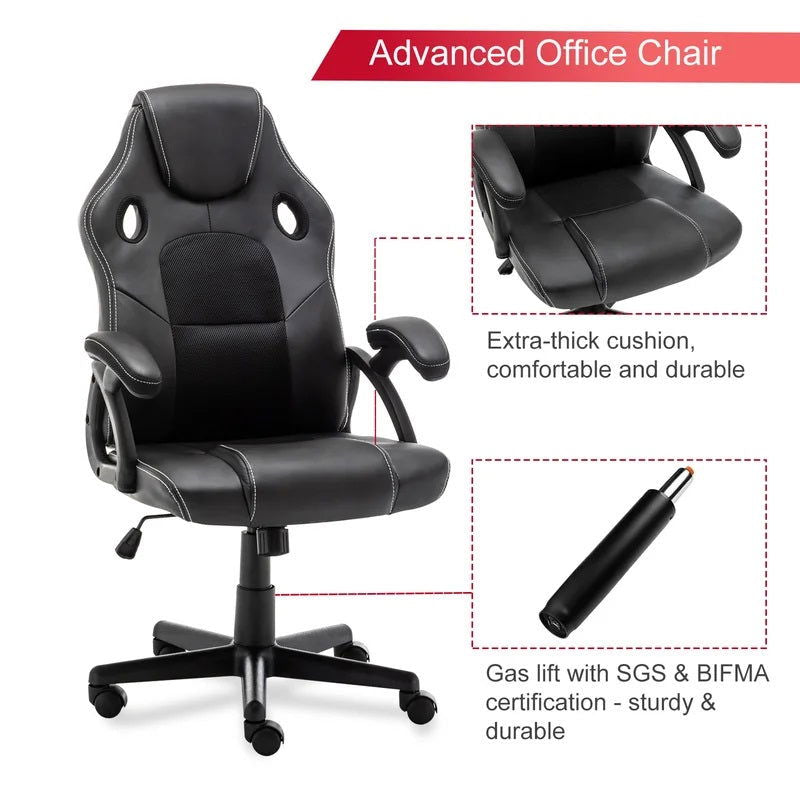 Gaming Chair with Nylon Caster Swivel & Wheel Base -