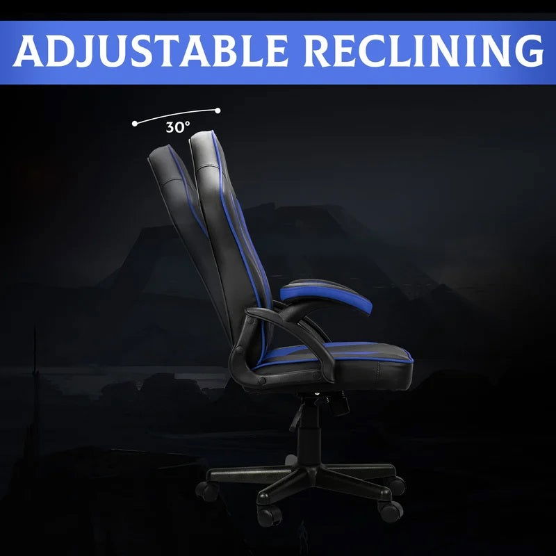 Gaming Chair with Nylon Caster Swivel & Wheel Base -