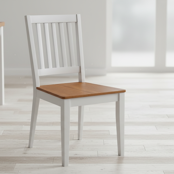 কাঠের ফ্রেম বেস সহ ডাইনিং চেয়ার