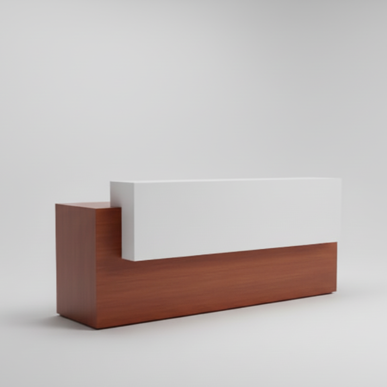 Reception Table for Office and Reception Area Place in Front Stylish Design with Wire Manager