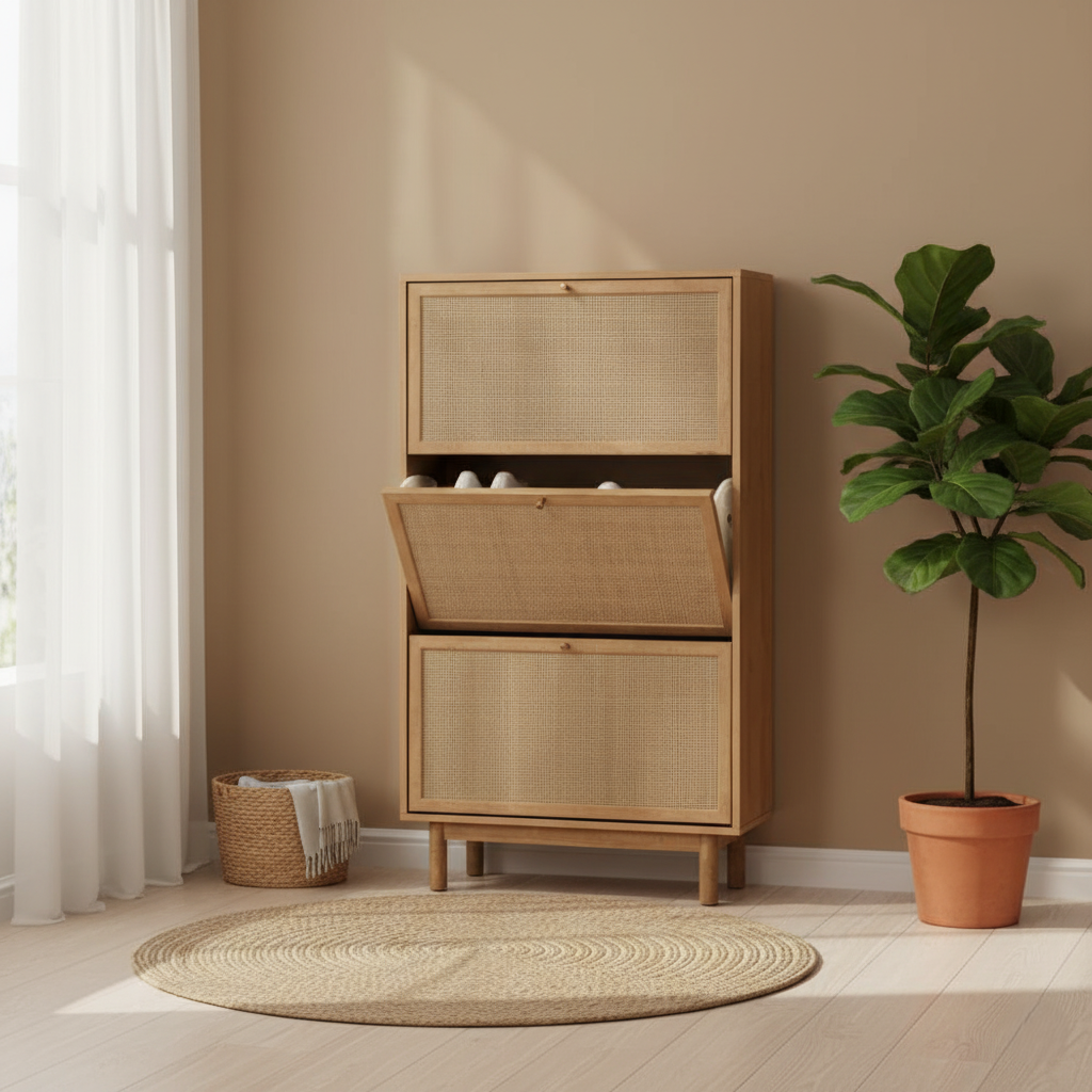 Shoe Cabinet, Storage, Closet Shoe Rack for Entryway, with Spacious Cabinet, Multi Shelves