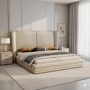 Modern Luxury Upholstered Bed – 54 Headboard & Plywood Frame, Queen/King/Over Sizes